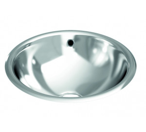 Built-in washbasin 355mm with overflow outlet